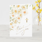 marguerites Baptême merci d'être venu Carte (Fleur jaune)