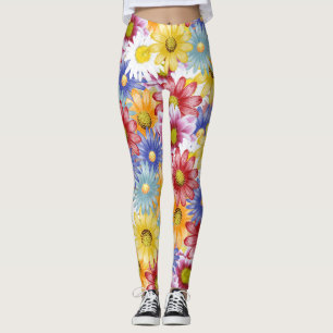 marguerites belles et colorées leggings
