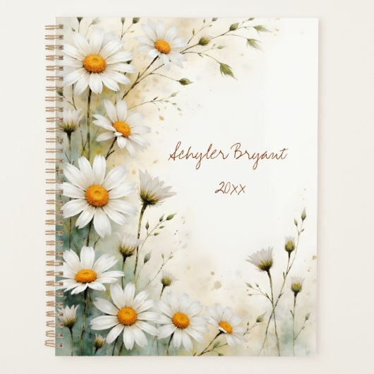 Marguerites blanches floralier à reliure spirale b (Devant)