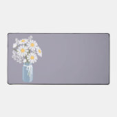 Marguerites blanches Mason Jar sur Lavender (Recto)