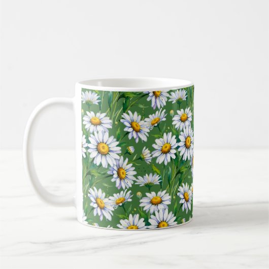 Marguerites dans le pré. Tasse (Gauche)