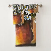 Marguerites Dans Un Vase De Couleur Cuivre (En situation)