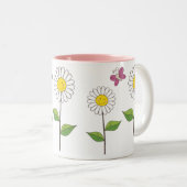 Marguerites de sourire et tasse faite sur commande (Devant droit)