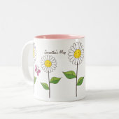 Marguerites de sourire et tasse faite sur commande (Devant gauche)