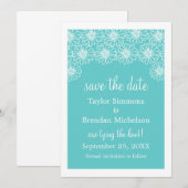Marguerites de Whimsical Save the Date Invitation, (Devant / Derrière)