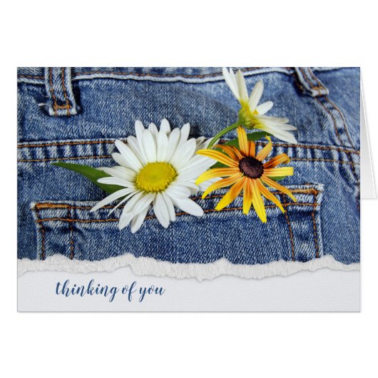 Marguerites en Blue Jean Pocket (Devant horizontal)
