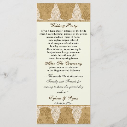 marguerites en bocal mason, programme de mariage b (Dos)