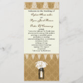 marguerites en bocal mason, programme de mariage b (Devant)