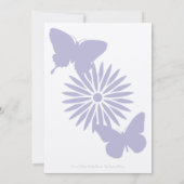 Marguerites et papillons dans Lavender Invitation (Dos)