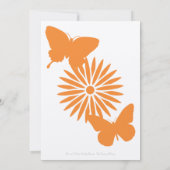Marguerites et papillons dans Orange Invitation (Dos)