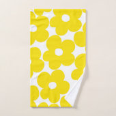 Marguerites Jaunes Rétro Neon #1 #décoration #art (Serviette à main)
