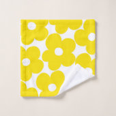 Marguerites Jaunes Rétro Neon #1 #décoration #art (Gant de toilette)