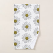 Marguerites modernes Botanique Blanc Jaune (Serviette à main)