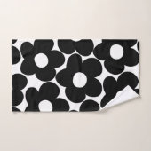 Marguerites noires et blanches rétro #1 #décoratio (Serviette à main)