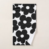 Marguerites noires rétro #1 #décoration #art (Serviette à main)