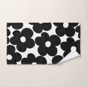 Marguerites noires rétro #1 #décoration #art (Serviette à main)