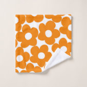 Marguerites Orange Rétro #1 #décoration #art (Gant de toilette)