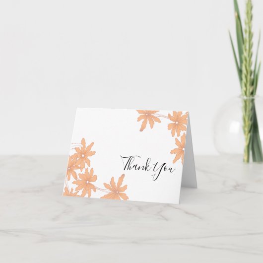 Marguerites orange sur le Merci blanc (Devant)