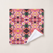 Marguerites Roses Et Bumble Bee Abstrait (Gant de toilette)