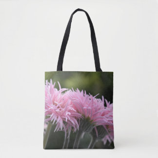 Marguerites roses frisées – Sac fourre-tout d'art