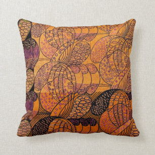 Marguerites stylisées vintages - coussin