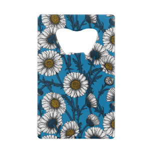 Marguerites sur bleu
