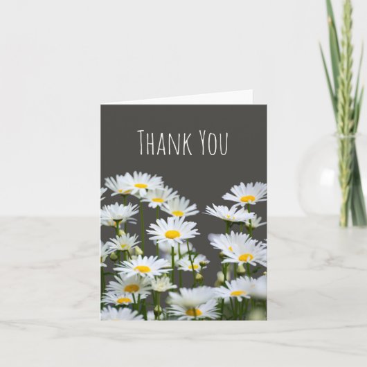 Marguerites sur gris Merci (Devant)
