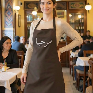 Marhaba (Welkom) Arabisch Schrift | Cafe Noir Schort