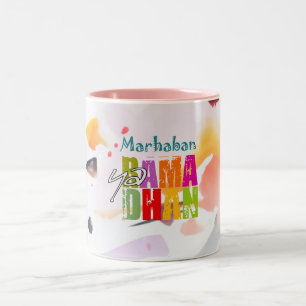 Marhaban ya Ramadhan Two-Tone Coffee Mok