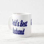 Mari avec un mug à café à moitié texte bleu foncé (Devant gauche)