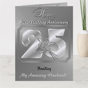 Mari de la carte personnalisée du 25e anniversaire