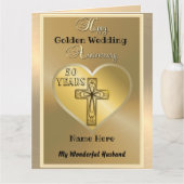 Mari de la carte religieuse du 50e anniversaire d' (Devant)