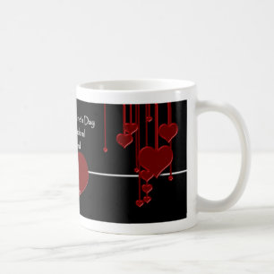 Mari de la tasse de Valentine, coeurs nommés