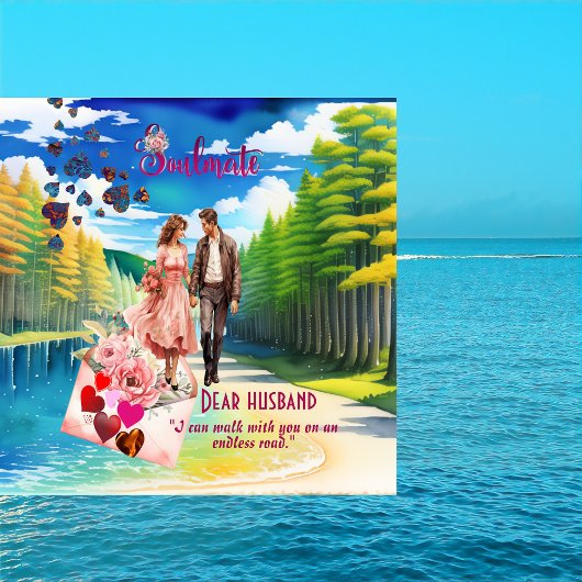 Mari de l'âme Romantique Valentine Carte photo