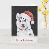 Mari de Noël dans la carte des flocons de neige (Fleur jaune)