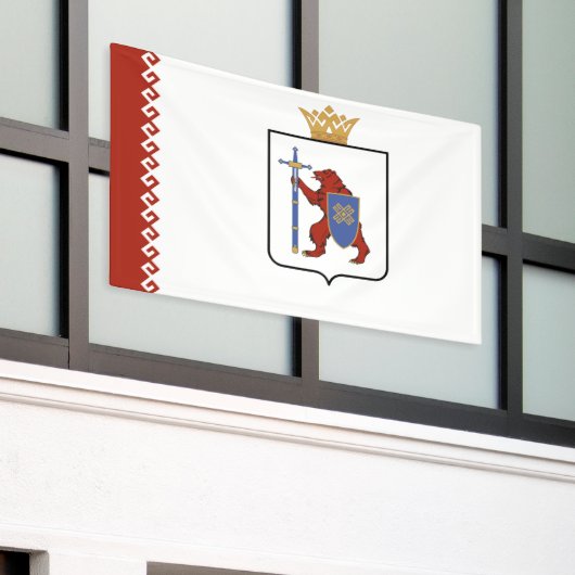 Mari El Flag Spandoek (Buitenkant Gebouw)