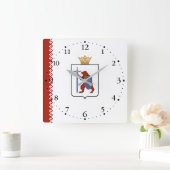 Mari El Flag Vierkante Klok (Huis)