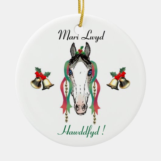 Mari Lwyd Ornament (Voorkant)