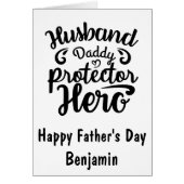 Mari. Papa. Protecteur. Hero. Fête des pères (Devant)