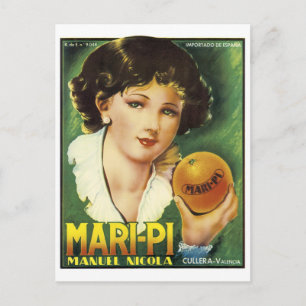 MARI-PE VALENCIA ORANJE ART LABEL LG BRIEFKAART