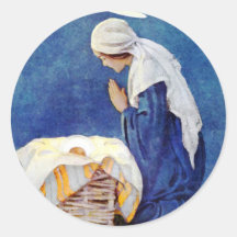 Maria bidt en Baby Jesus