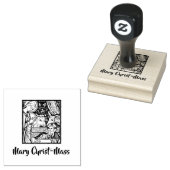 Maria Christus-mis Geboorte Traditionele Kunst Rubberstempel (Gestempeld)