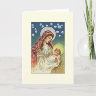 Maria en Baby Jezus Kerst Kaart