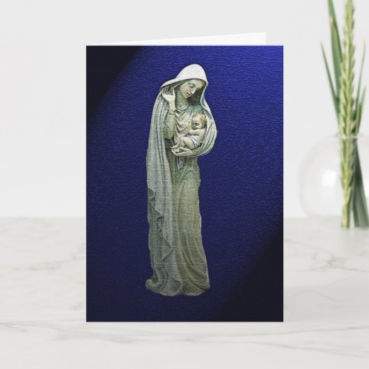 Maria en het Christuskind Kerstmis Kaart (Voorkant)