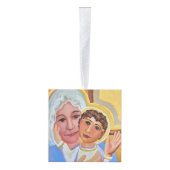 Maria en Jezus Christelijk Kubus Ornament (Rechts)