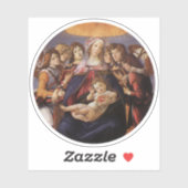 Maria en Kind met engelen van Sandro Botticelli Sticker (Vel)