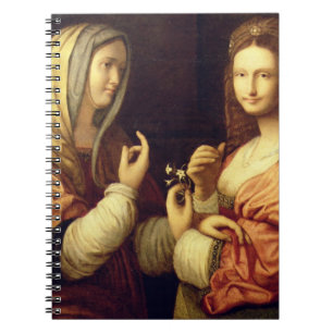 Maria en Martha (olieverf op paneel) Notitieboek