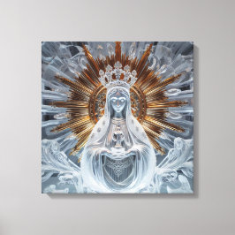 Maria - Goud en IJs 2 Canvas Afdruk