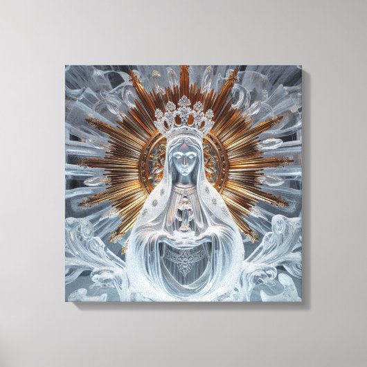 Maria - Goud en IJs 2 Canvas Afdruk (Voorkant)