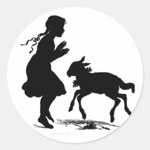 Maria had een klein lam met Pasen Ronde Sticker
